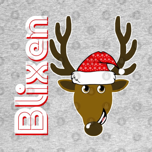 Blixen, Family Christmas Santa Anime 8+ Reindeer Tshirts by TonTomDesignz